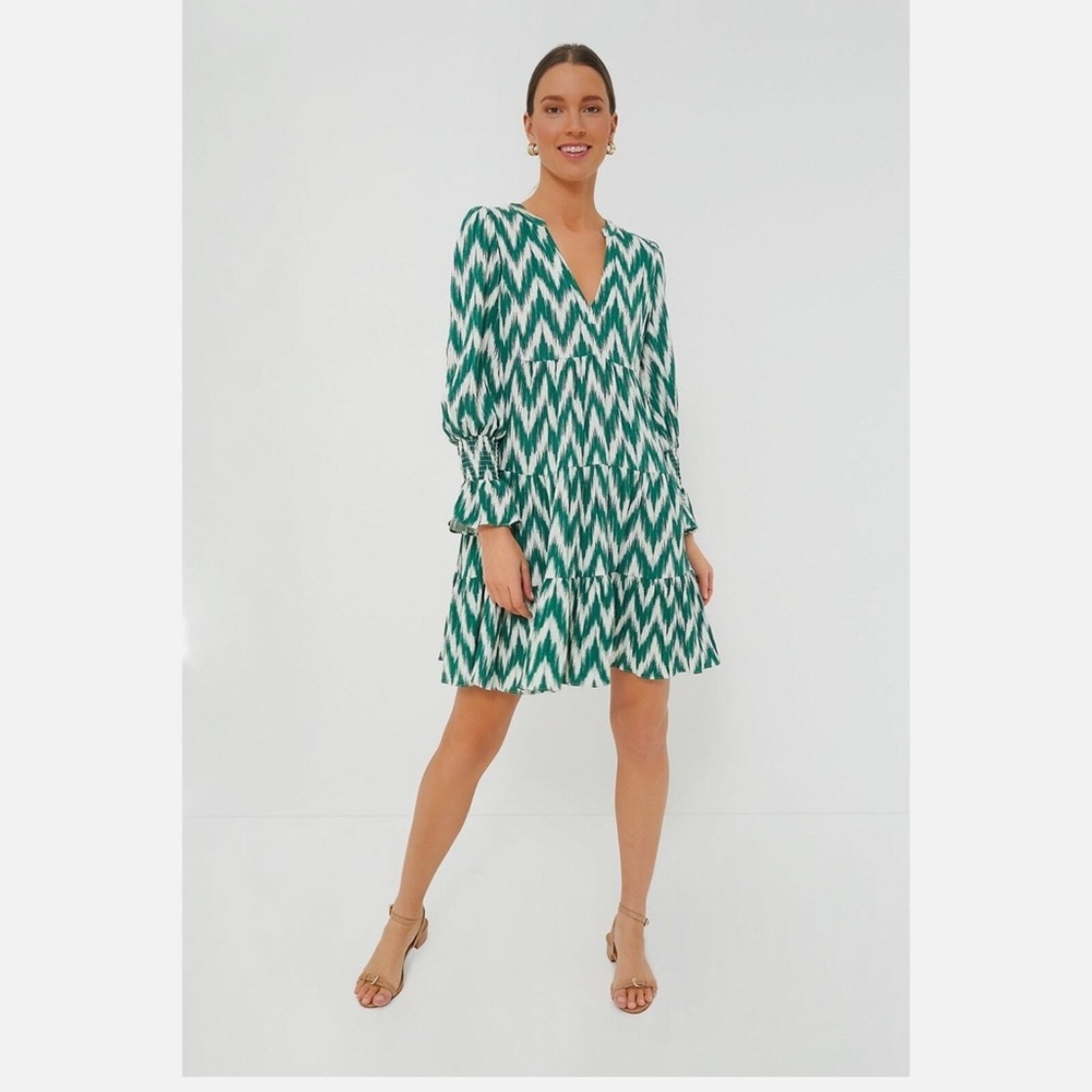 TUCKERNUCK Sz XS Pomander Place green IKAT Kenzo Dress